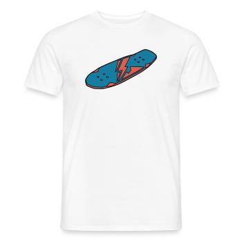 Skateboard Deck Urban Street - Männer T-Shirt - Weiß - Vorne - AI Model Male 178 dark (178cm)