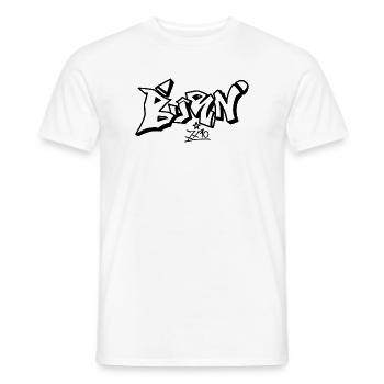 Abstrakte Schwarze Lininenkomposition - Männer T-Shirt - Weiß - Vorne - AI Model Male 178 dark (178cm)