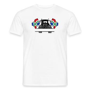 Groningen_Tractor_Custom_Edition - Männer T-Shirt - Weiß - Vorne - AI Model Male 178 dark (178cm)