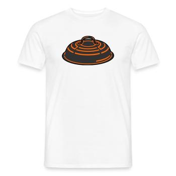 Grill Lid BBQ Smoker Grillmeister Father's Day - Men's T-Shirt - white - Front - AI Model Male 178 dark (178cm)