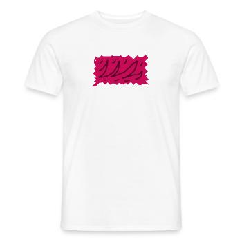 Farbexplosion Rosa Linien - Männer T-Shirt - Weiß - Vorne - AI Model Male 178 dark (178cm)