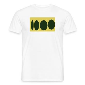 Gelbe Leinwand Abstrakte Ovale Serie - Männer T-Shirt - Weiß - Vorne - AI Model Male 178 dark (178cm)