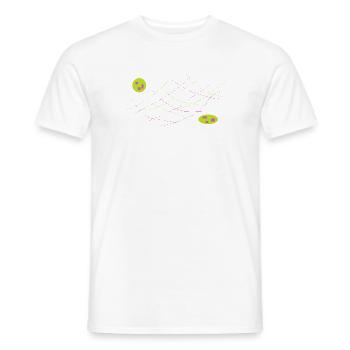 Neonlinien Kreuzlinien Farbenspiel - Männer T-Shirt - Weiß - Vorne - AI Model Male 178 dark (178cm)