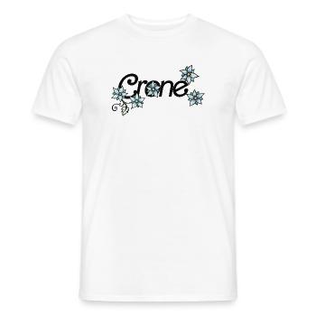 Crane Floral Vine - Men's T-Shirt - white - Front - AI Model Male 178 dark (178cm)
