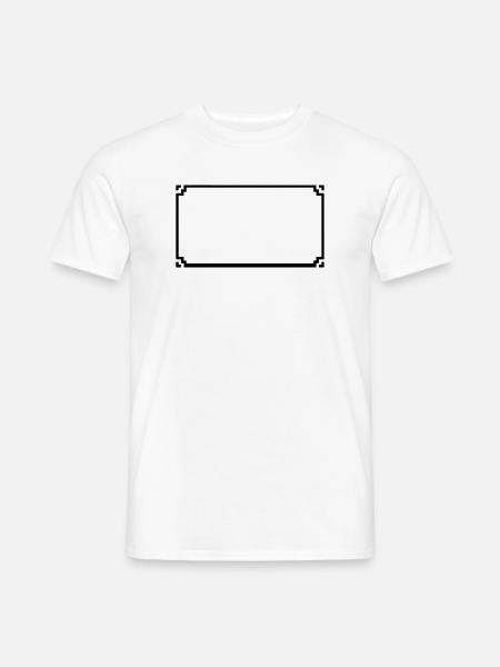 Pixel Rahmen Grafik - Männer T-Shirt - Weiß