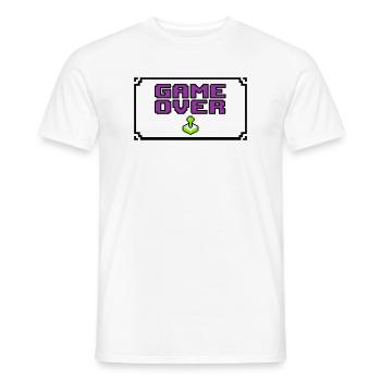 Game Over Pixel Frame - Men's T-Shirt - white - Front - AI Model Male 178 dark (178cm)