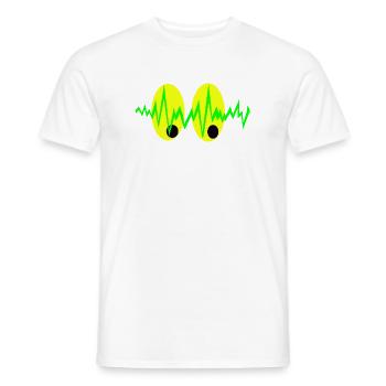 Pulsierende Augen Elektro Muster - Männer T-Shirt - Weiß - Vorne - AI Model Male 178 dark (178cm)