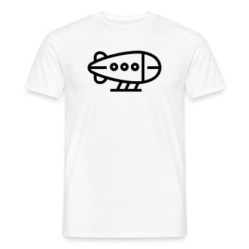Airship - Men's T-Shirt - white - Front - AI Model Male 178 dark (178cm)