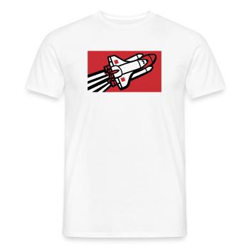 Silhouette de la navette spatiale - T-shirt homme - blanc - Devant - AI Model Male 178 dark (178cm)