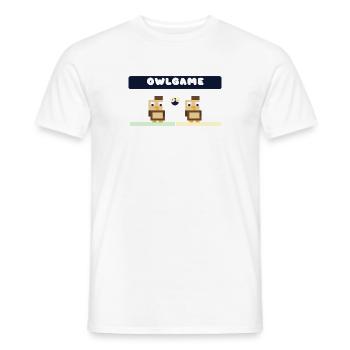 OwlGame Owl Duo Pixel - Men's T-Shirt - white - Front - AI Model Male 178 dark (178cm)