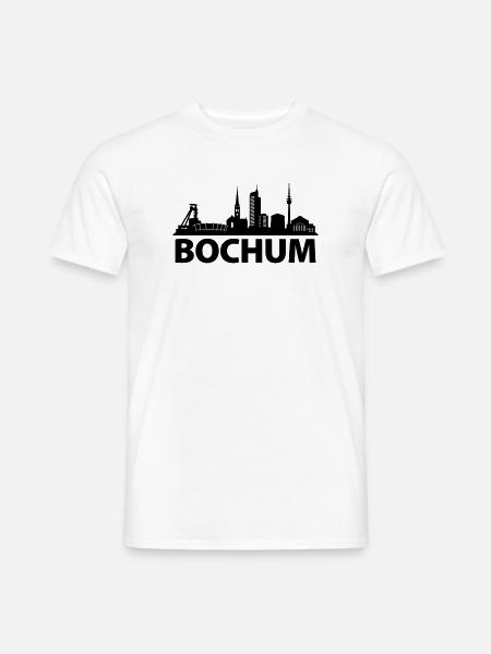 Bochum Skyline - Männer T-Shirt - Weiß