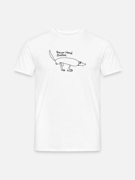 Süßer Hund –nach handgezeichneter Kinderzeichnung - Männer T-Shirt - Weiß