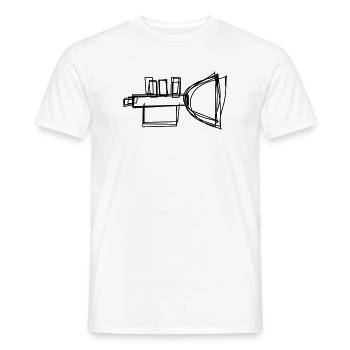 Flügelhorn handgezeichnet - Männer T-Shirt - Weiß - Vorne - AI Model Male 178 dark (178cm)