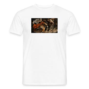 Held der Arbeit Tiger-Action - Männer T-Shirt - Weiß - Vorne - AI Model Male 178 dark (178cm)