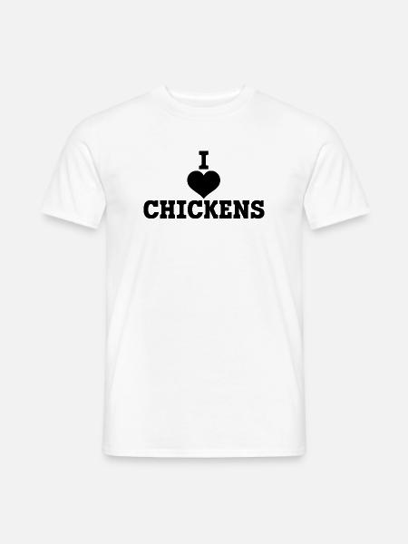 Hühner Liebe - Männer T-Shirt - Weiß