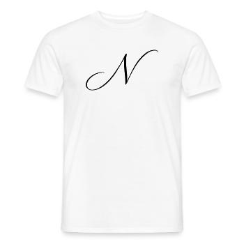 Name mit Anfangsbuchstabe N Nina Noah Nora Nico  - Männer T-Shirt - Weiß - Vorne - AI Model Male 178 dark (178cm)