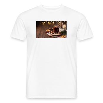 Rustikaler Glühweinzauber - Männer T-Shirt - Weiß - Vorne - AI Model Male 178 dark (178cm)