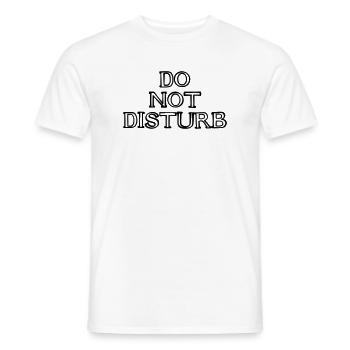 DO NOT DISTURB Schriftzug handgezeichnet - Männer T-Shirt - Weiß - Vorne - AI Model Male 178 dark (178cm)