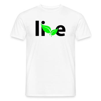 Live - Männer T-Shirt - Weiß - Vorne - AI Model Male 178 dark (178cm)