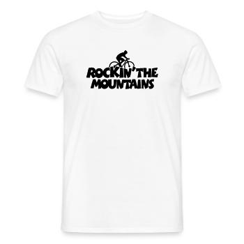 Rockin 'le vélo de montagne - T-shirt homme - blanc - Devant - AI Model Male 178 dark (178cm)
