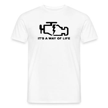 C'est un mode de vie - T-shirt homme - blanc - Devant - AI Model Male 178 dark (178cm)