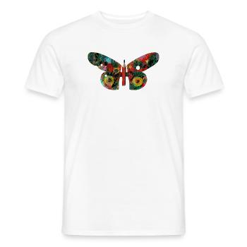 Bunter GraffitiSchmetterling - Männer T-Shirt - Weiß - Vorne - AI Model Male 178 dark (178cm)