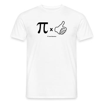 PI times thumb Dicton souabe pour les Souabes - T-shirt homme - blanc - Devant - AI Model Male 178 dark (178cm)