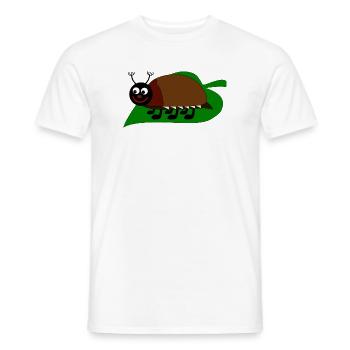 Maikäfer auf einem Blatt - T-shirt homme - blanc - Devant - AI Model Male 178 dark (178cm)