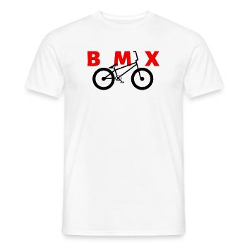 BMX Dirt-Jump Shirt für Kinder & Biker - Männer T-Shirt - Weiß - Vorne - AI Model Male 178 dark (178cm)
