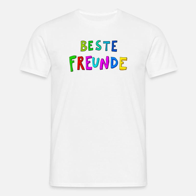 Beste Freunde Farbexplosion - Männer T-Shirt - Weiß