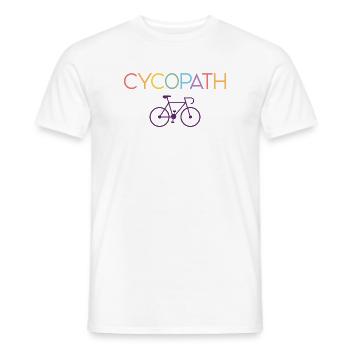 Geschenke für Radfahrer – Cycopath - Männer T-Shirt - Weiß - Vorne - AI Model Male 178 dark (178cm)