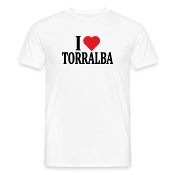 t-shirt Io amo Torralba t-shirt Sardegna - T-shirt homme - blanc - Devant - AI Model Male 178 dark (178cm)