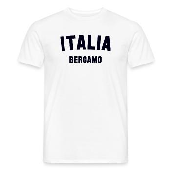BERGAMO Italia Italien Italy - Männer T-Shirt - Weiß - Vorne - AI Model Male 178 dark (178cm)