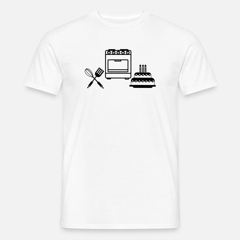 Backe einen Kuchen - Männer T-Shirt - Weiß