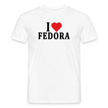 t-shirt J’adore le t-shirt cadeau Fedora - T-shirt homme - blanc - Devant - AI Model Male 178 dark (178cm)