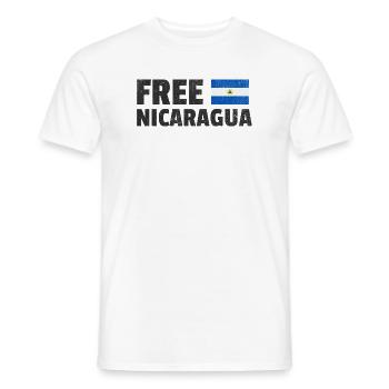 Nicaragua libre : Soutenez la liberté - T-shirt homme - blanc - Devant - AI Model Male 178 dark (178cm)