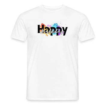 Happy birthday, Congratulations, Birthday - Men's T-Shirt - white - Front - AI Model Male 178 dark (178cm)