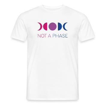 LGBTQ Pride Month - Not a Phase - Bisexual - Men's T-Shirt - white - Front - AI Model Male 178 dark (178cm)