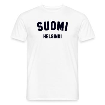HELSINKI Suomi Finland - Men's T-Shirt - white - Front - AI Model Male 178 dark (178cm)