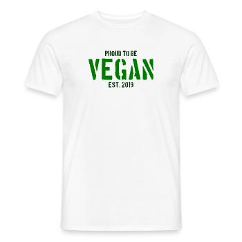 Vegan - Veganerin - Veganer - Männer T-Shirt - Weiß - Vorne - AI Model Male 178 dark (178cm)