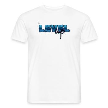 Level Up, Birthday - Men's T-Shirt - white - Front - AI Model Male 178 dark (178cm)
