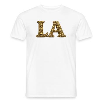 Golden Skull LA - Men's T-Shirt - white - Front - AI Model Male 178 dark (178cm)