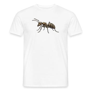 Ameise braun freigestellt realistisch Grafik Motiv - Männer T-Shirt - Weiß - Vorne - AI Model Male 178 dark (178cm)
