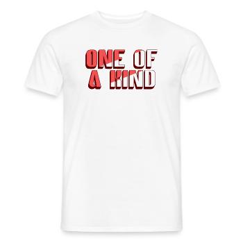 One of a Kind Typo Streifen - Männer T-Shirt - Weiß - Vorne - AI Model Male 178 dark (178cm)
