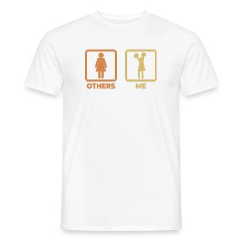 Cheerleading Strichfiguren - Männer T-Shirt - Weiß - Vorne - AI Model Male 178 dark (178cm)
