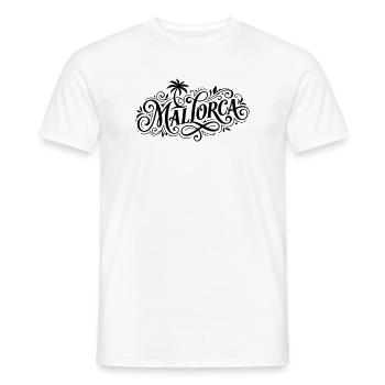 Mallorca Palmen Schriftzug - Männer T-Shirt - Weiß - Vorne - AI Model Male 178 dark (178cm)