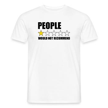 On ne recommanderait pas les anti-humains introvertis - T-shirt homme - blanc - Devant - AI Model Male 178 dark (178cm)