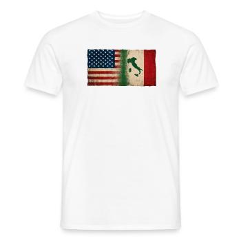 Italians Proud Identity Friendship USA Italy - Men's T-Shirt - white - Front - AI Model Male 178 dark (178cm)