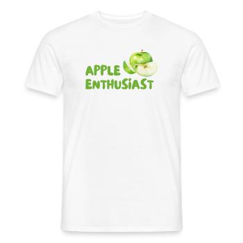 Apfel Enthusiast – Grüner Stil - Männer T-Shirt - Weiß - Vorne - AI Model Male 178 dark (178cm)