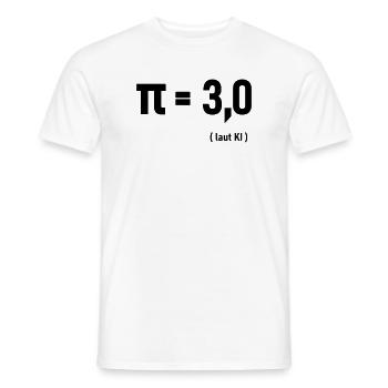 Pi laut KI - Männer T-Shirt - Weiß - Vorne - AI Model Male 178 dark (178cm)